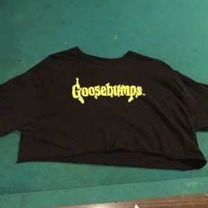 Goosebumps black crop top